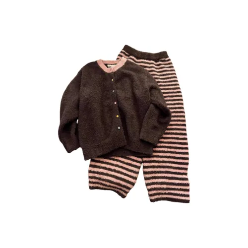 ECONICE Pink Brown Set Женские Пижамные Комплекты