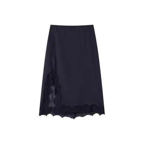 DE Mincollection Темно-синяя женская повседневная короткая юбка