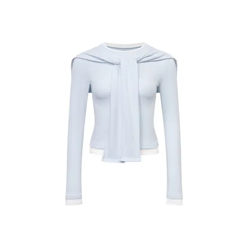 Ariseism Светло-синие женские футболки T