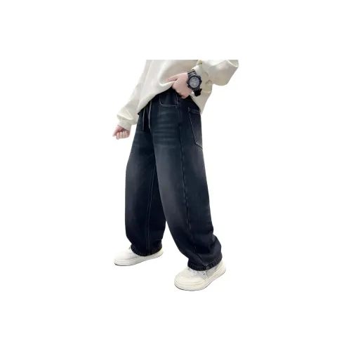 ЮЙЧЖАОЛИНЬ Синий Серый Флис С подкладкой CcH91625 Школьные Джинсы