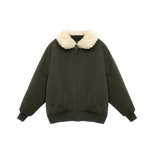 VKXOW Оливково-зеленый Женский пуховик
