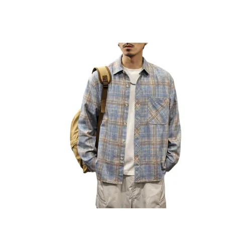 LUJIEBANG Синий Мужская Рубашка