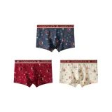 [100% cotton, Breathable] Темно-синий + Бордовый + Бежевый Желтый (3 упаковки)