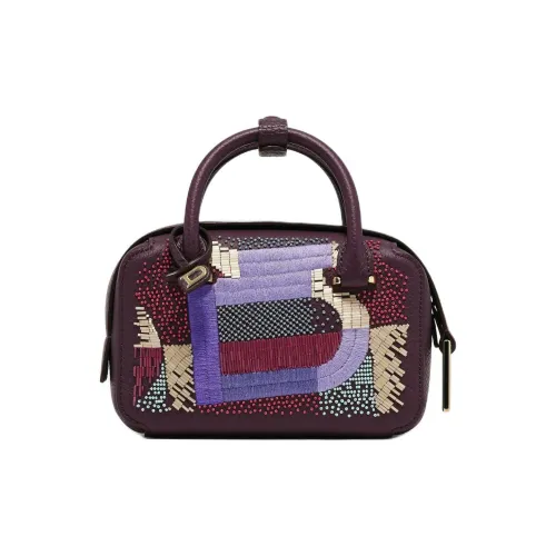 Delvau Cool Bo с рельефной телячьей кожей через плечо сумка мини женский темно-красный