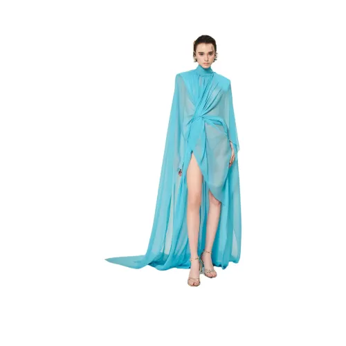 RDRE Озерно-голубой Женские Повседневные Длинные Юбки