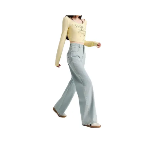 Tonlion Светло-синие джинсы для женщин