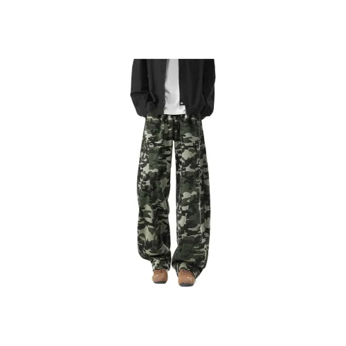 JIARONG Зеленый камуфляж Унисекс Повседневные штаны