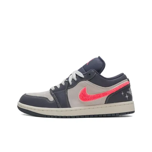 JORDAN Air Jordan 1 Винтажные баскетбольные кроссовки Low Топ Серый Женские