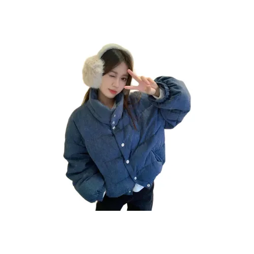 LANGQING Джинсовый синий Женские пуховики