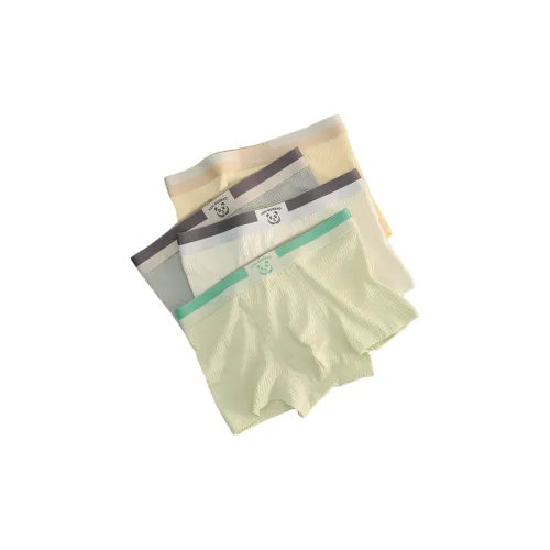 LOUGHNEA Бежевый Желтый + Серый Синий + Белый + Зеленый 4 упаковки Мужские боксер-шорты
