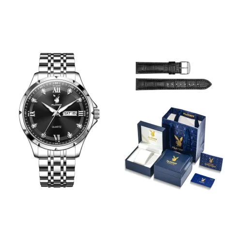 Playboy Pattern Collection Кварцевый механизм ремешок из нержавеющей стали мужские часы многоцветный циферблат