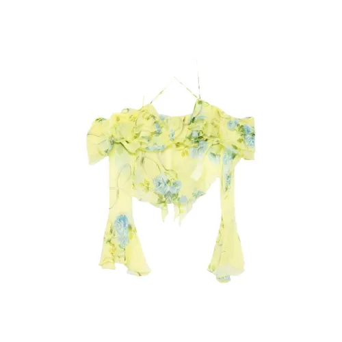 Blumarine Жёлтые Синие Женские Рубашки