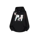 Чёрный-Красный Цветочный (Тяжёлый Полиэстер-Хлопок)