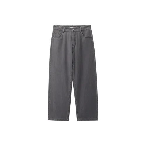 Giordano 65 Метеоритный серый Мужские Джинсы