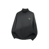 [Интегрированный флис★ водолазка] Темно-серый (Ma Зебра Журнал Логотип на груди)