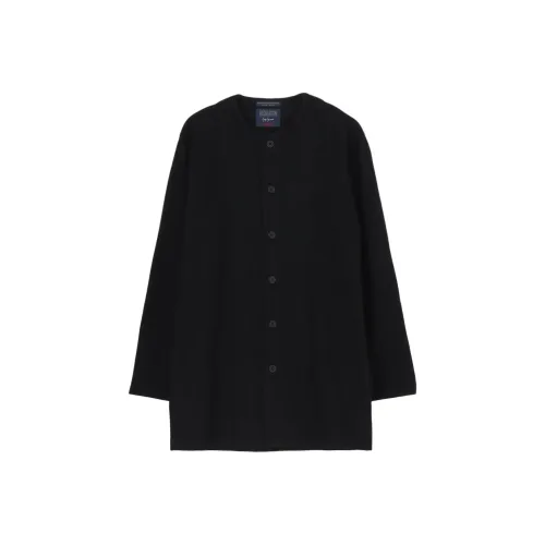 Yohji Yamamoto Pour Homme FW25 WOOLLEN JERSEY ROUND NECK JACKET Куртка Куртки Пальто Мужской