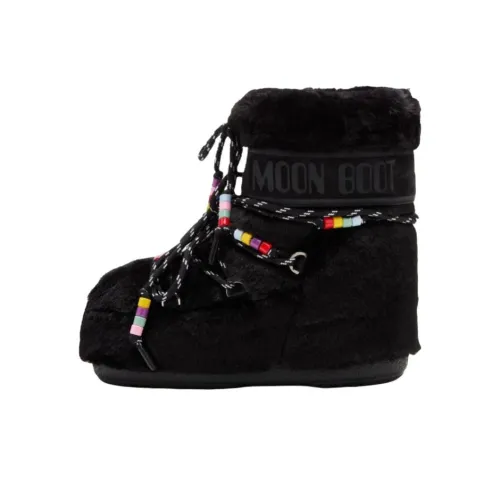 MOON BOOT Водонепроницаемый Короткий Снегобут Унисекс Черный