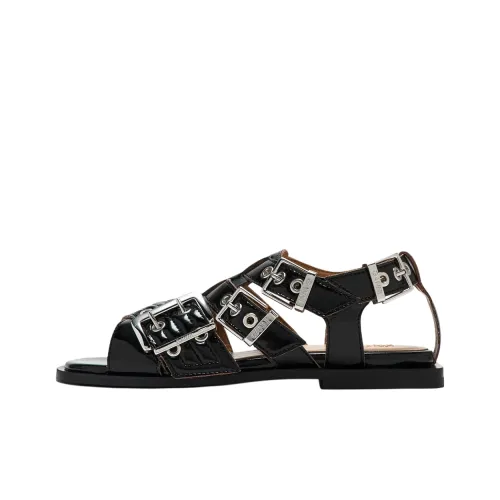 GANNI Римские сандалии Женские Черные