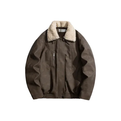 GOOSELIAR Кофейный Унисекс Пуховики