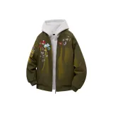 Армейский зеленый [MY1099 Хлопковый пуховик] (в комплекте с высококачественным белым и серым свитшотом с фотокемией)