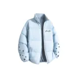 Синий хлопковый пуховик