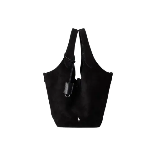 Polo Ralph Lauren Нубук Сумка Средний Женская Черная