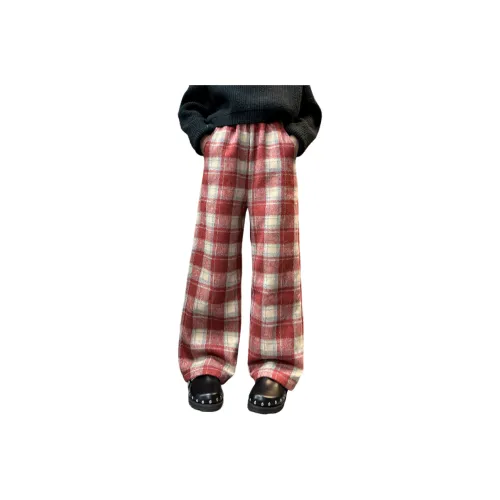 TLIT Рождественские красные шерстяные клейкие рис брюки для детей вязаные тренировочные брюки