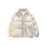 Белый хлопковый пуховик