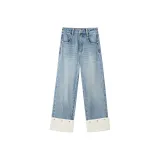 Джинсовая ткань, светло-синий цвет (удлинённая длина)