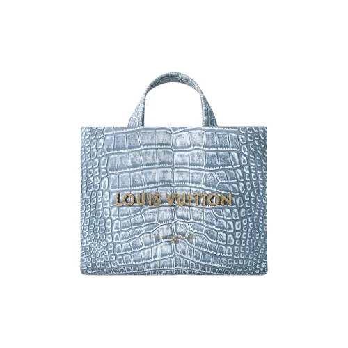 LOUIS VUITTON Nigo Collaboration Шоппер Сумка для покупок Маленькая Женская Светло-синяя