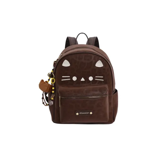 DIFFERENT FACES ПУ (полиуретан) Рюкзак Стандартный Женский Кофейный