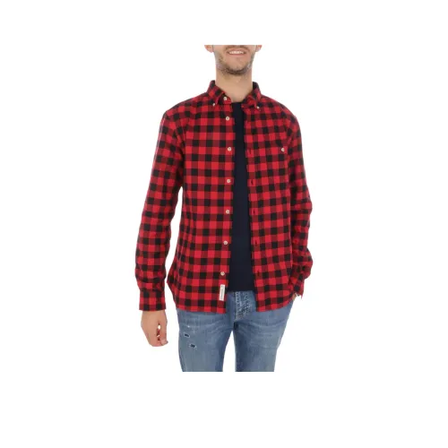 WOOLRICH Red Men's Shirts WOOLRICH Красные Мужские Рубашки