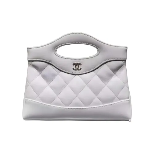 CHANEL 31Bag Овчина Сумка Мини Женская Серо-Белая