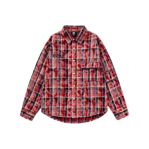 Ecko Red Unisex Shirts Эко Красный Унисекс Рубашки