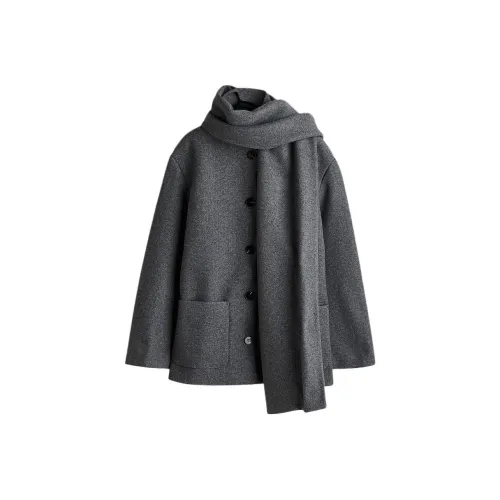 H M Темно-серый женский пальто