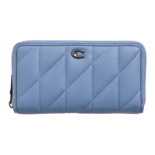 COACH Accordion Zip Кожа Наппа Кошелек Женский Темный Цвет