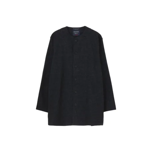 Yohji Yamamoto Pour Homme FW25 WOOLLEN JERSEY ROUND NECK JACKET Куртка Куртки Пальто Мужской