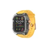 Прозрачная черная оправа с желтыми линзами