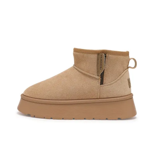 HUANQIU Ботинки с термическим покрытием увеличивающие высоту носки Crew сноубутсы женские цвет Верблюжий