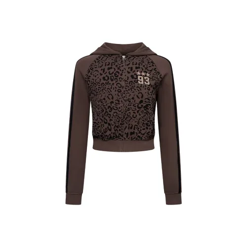 Ariseism Леопардовый принт Женские Короткие пальто