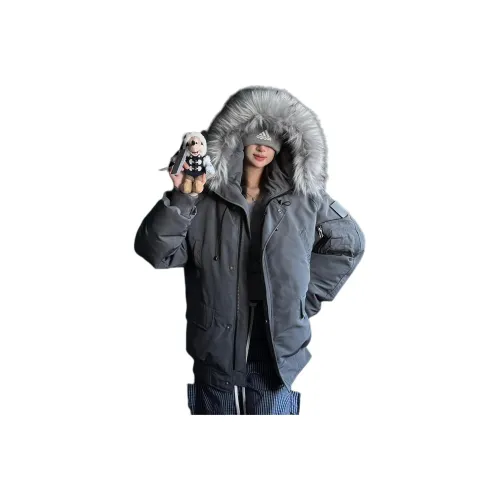 SOUL WORKER Серый Унисекс Пуховики