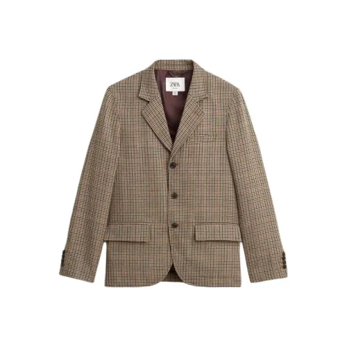 ZARA Коричневый Мужской Деловые костюмы