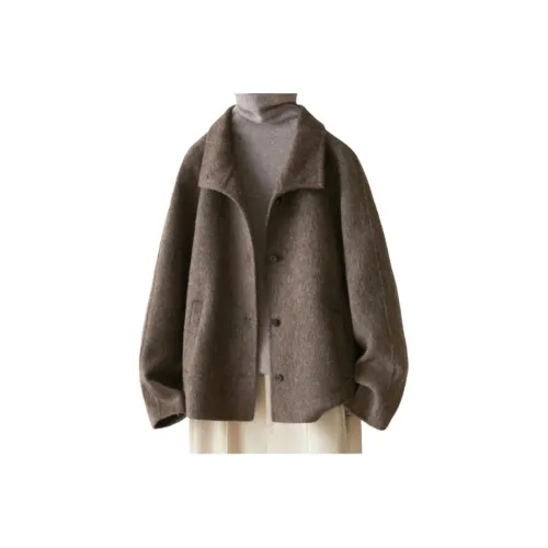 IHIMI Лось Серый Коричневый Женское Пальто