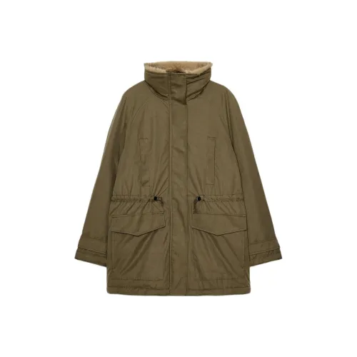 ZARA Khaki Женские Парки