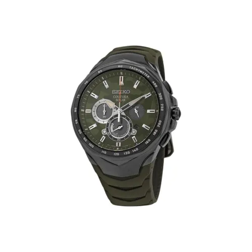 SEIKO Кварцевый механизм Мужские часы 45 мм Зеленый