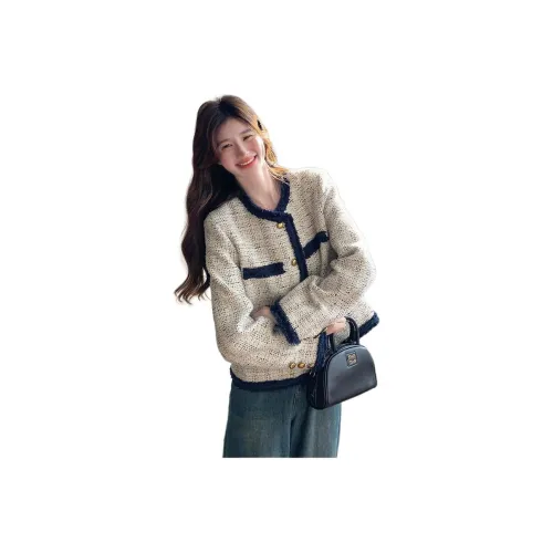 XIAOJUCHUANLI Экрю Женские Куртки