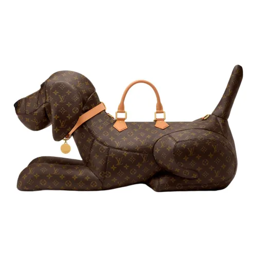 LOUIS VUITTON Собака Monogram Покрытый холст Сумка Extra Large Мужская Коричневая