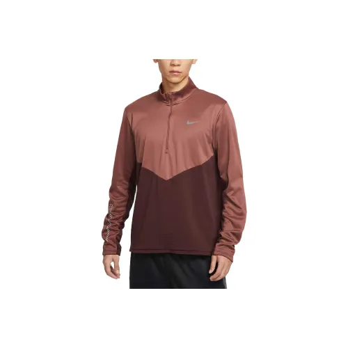 nike Яркий Бордово-красный Красно-коричневый Мужские беговые T-рубашки