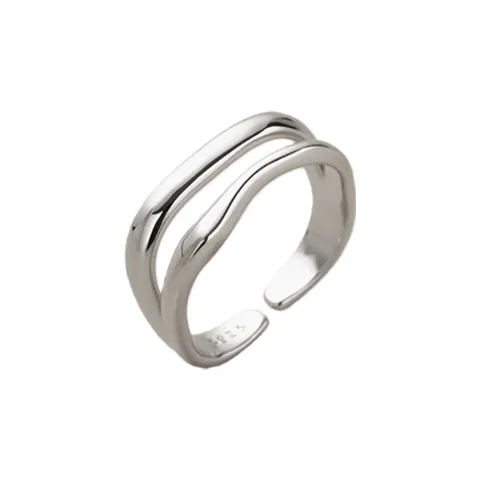 Solid Image 925 стерлинговое серебро кольцо с покрытием из белого золота унисекс