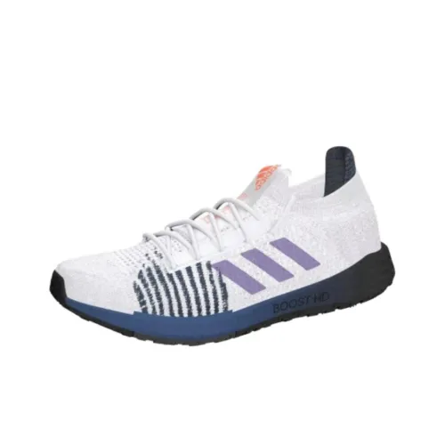 Adidas PulseBOOST Дышащий Легкий Противоскользящий Низкий Топ Беговые кроссовки Мужские Серый Синий